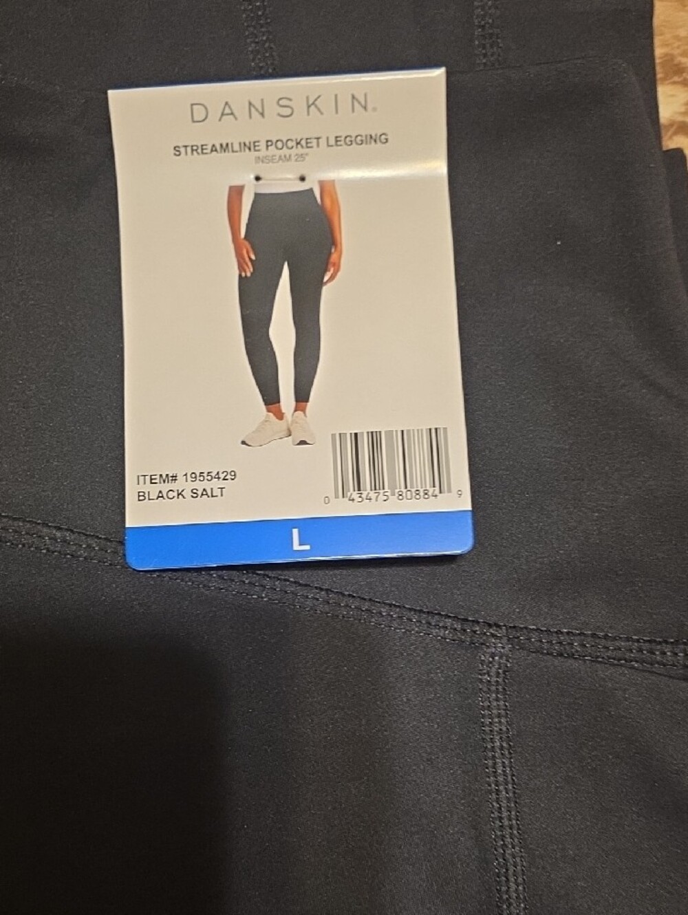 Danskin Black Streamline Pocket Leggings For Women. - Picture 3 of 3